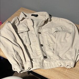 Forever 21 Cream Corduroy Jacket